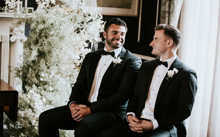 same sex wedding photoshoot, civil ceremony photoshoot, wedding venue Dublin